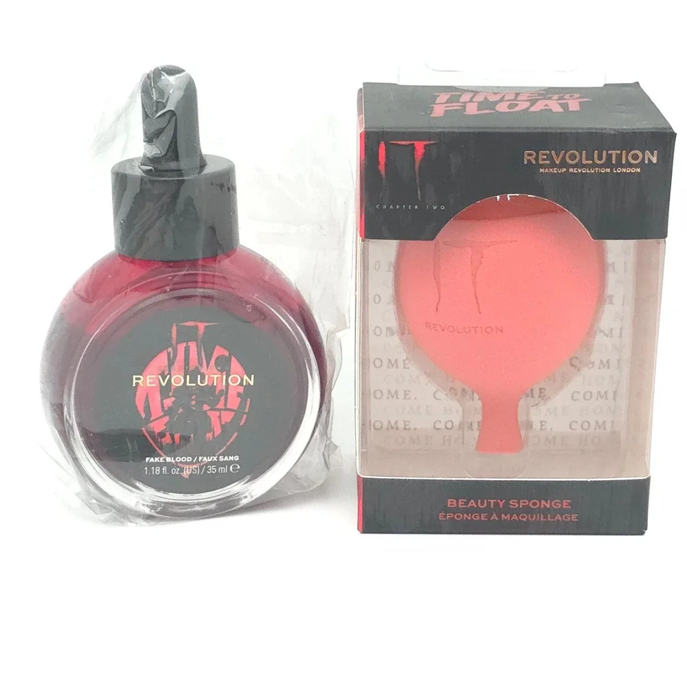 Revolution IT Chapter Two Fake Blood & Beauty Sponge Set Pennywise Halloween NEW